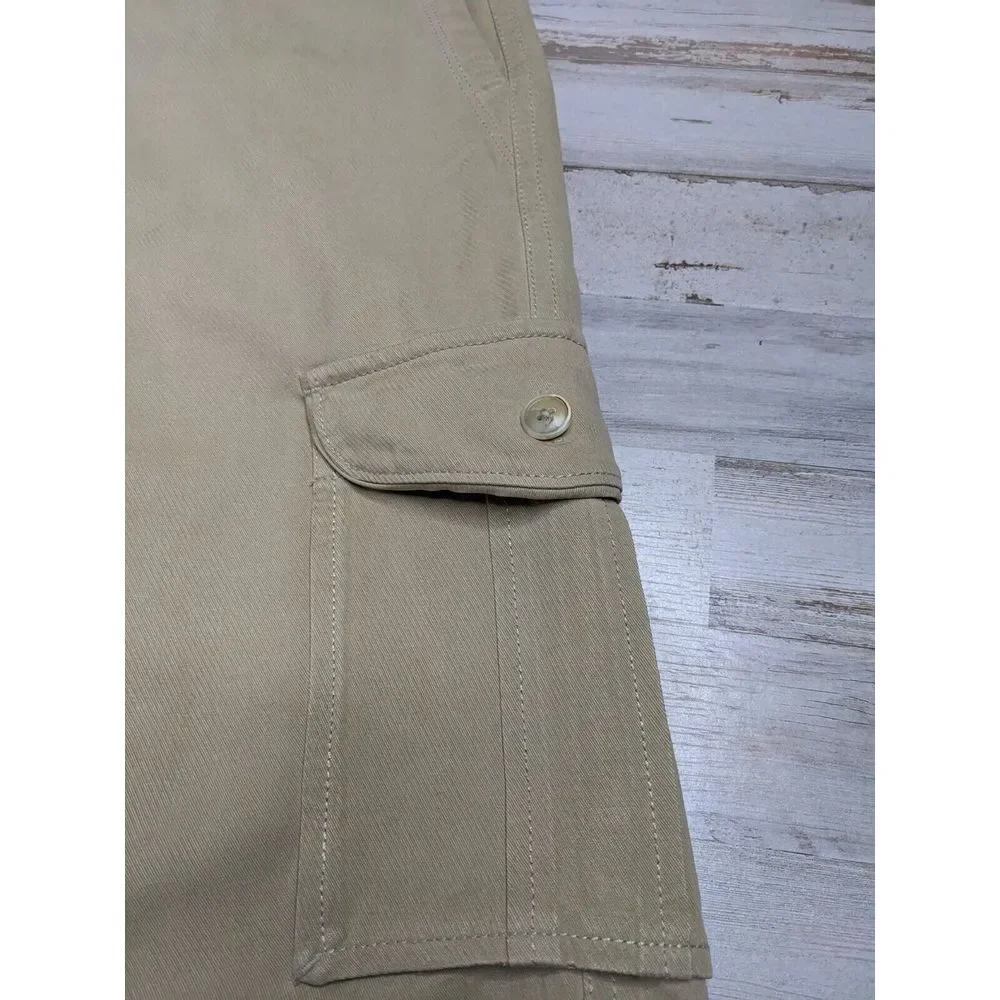 Tommy Bahama Shorts Mens 34 (32X10) Khaki Tan‎ Cargo 100% Silk Beach Casual